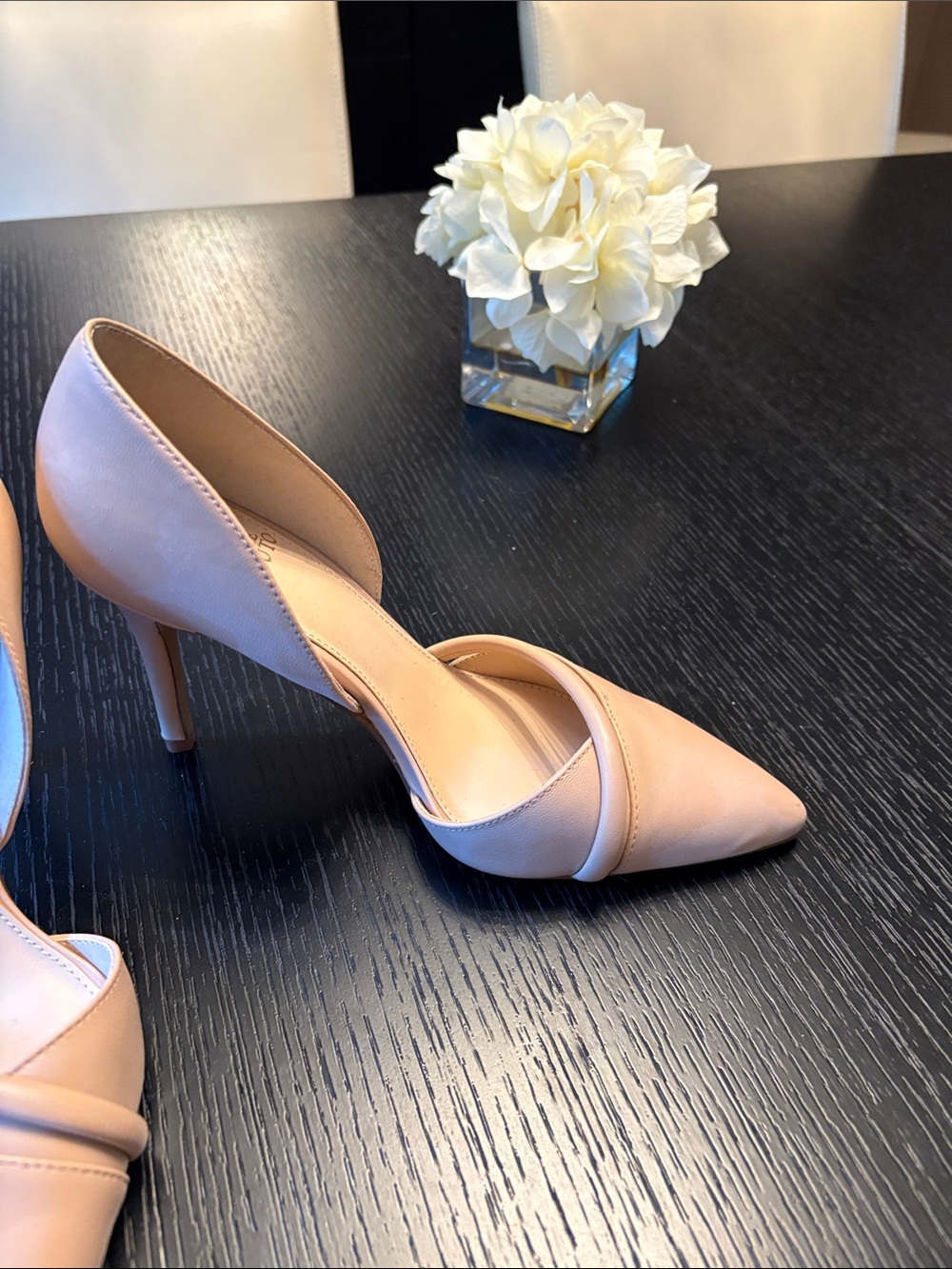 Vince Camuto Blush Leather Pointed D'Orsay Pumps - Picture 2 of 4